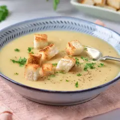 Niezwykły duet smaków w kremie z białych warzyw i gruszki na obiad