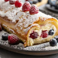 Rolada lub tarta z kremem budyniowym - przepis na słodki przysmak