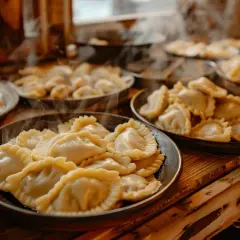 Pierogi bez lepienia: ruskie lub z mięsem i kapustą - przepis