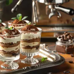 Tiramisu w szklankach - elegancki deser na przyjęcie - przepis