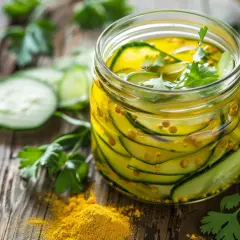 Marynowane ogórki w plastry z curry - prosty przepis na przekąskę