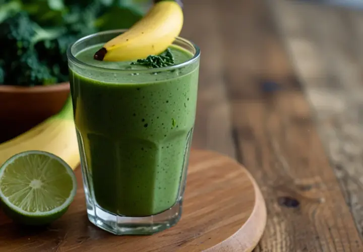 Przepis na zdrowe smoothie z jarmużu i szpinaku