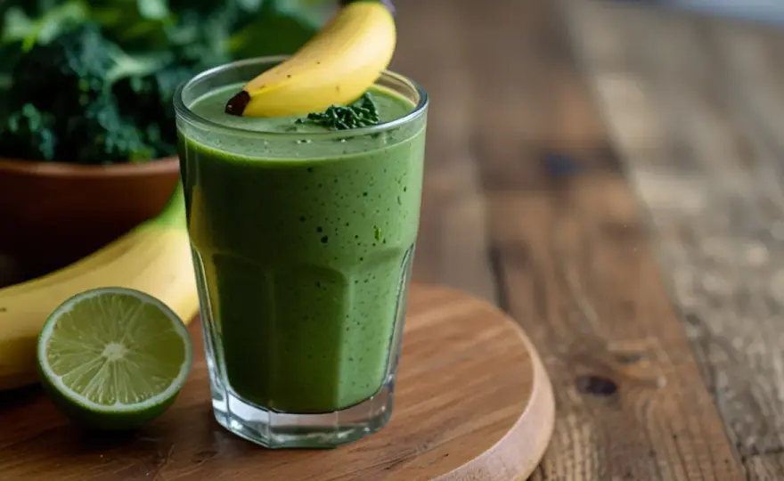 Przepis na zdrowe smoothie z jarmużu i szpinaku
