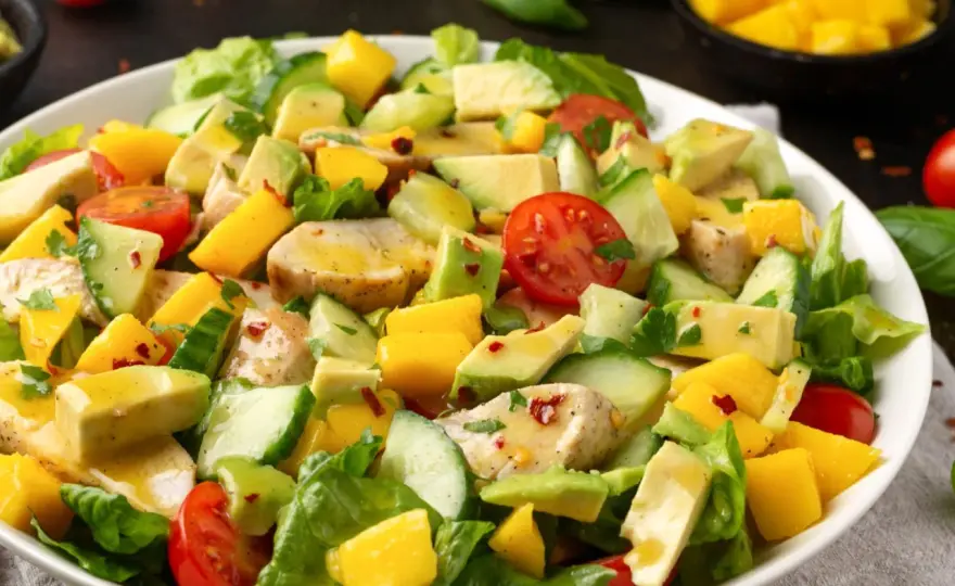 Tropikalne połączenie: sałatka z kurczakiem i mango - przepis