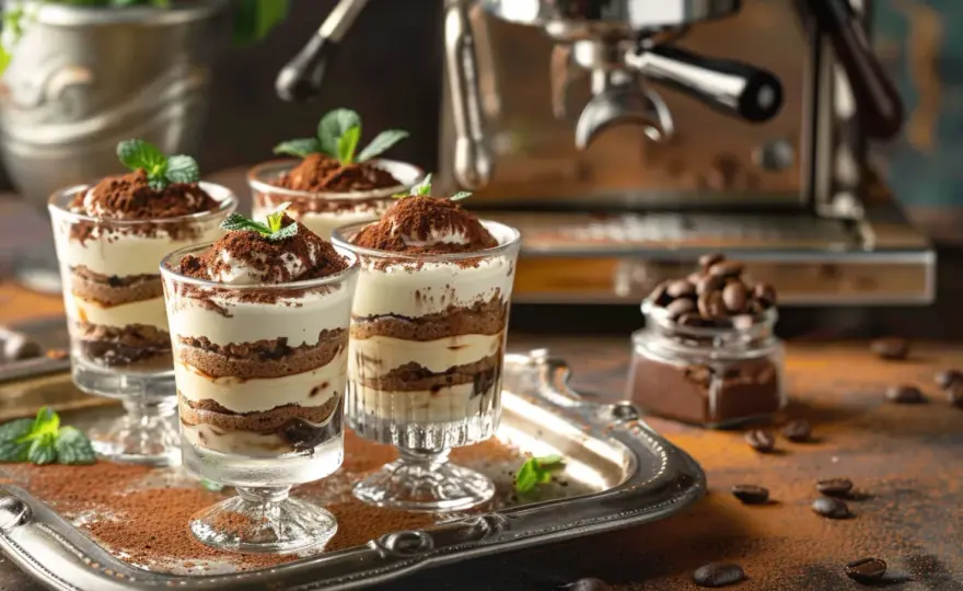 Tiramisu w szklankach - elegancki deser na przyjęcie - przepis