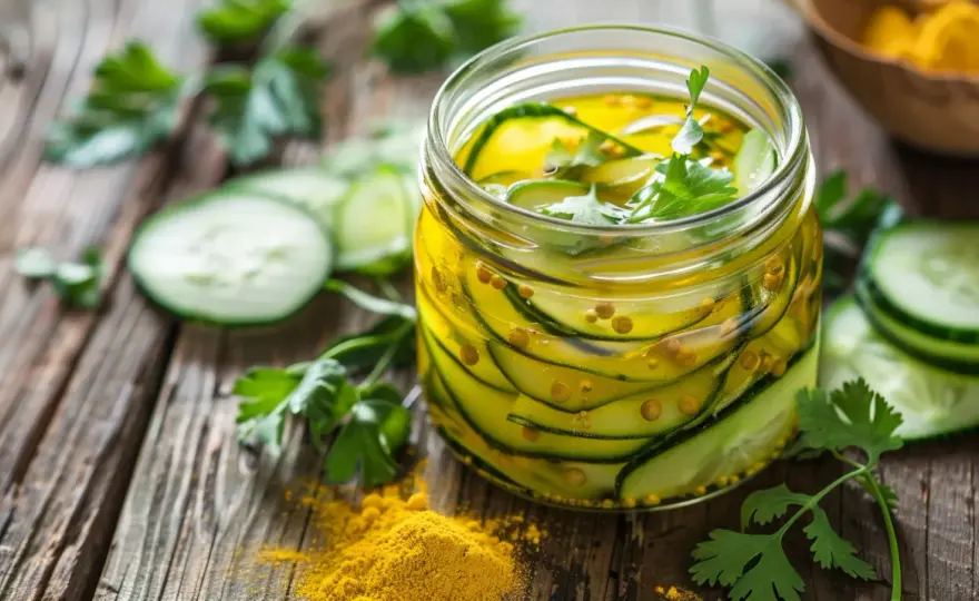 Marynowane ogórki w plastry z curry - prosty przepis na przekąskę